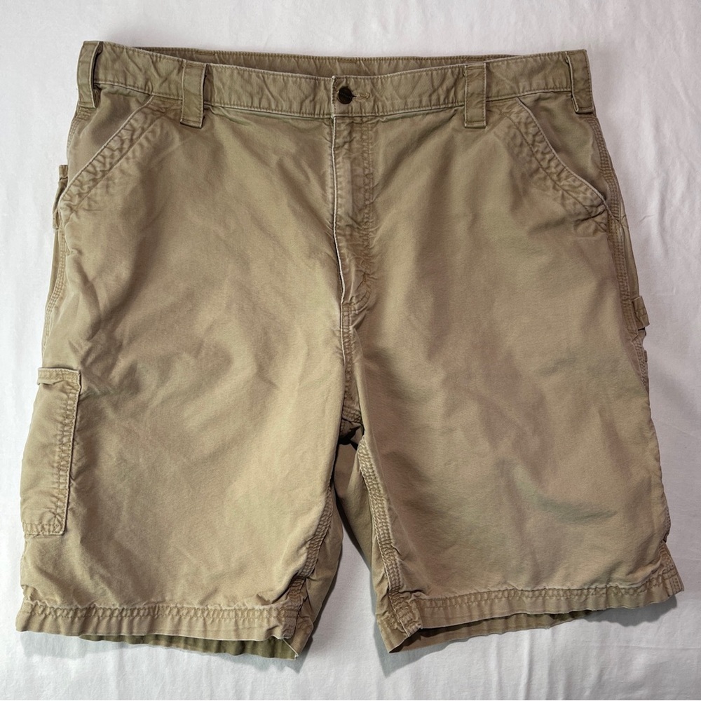 Carhartt B147-DKH Men’s Size 42 Carpenter Cargo Work Shorts Original Fit Tan.